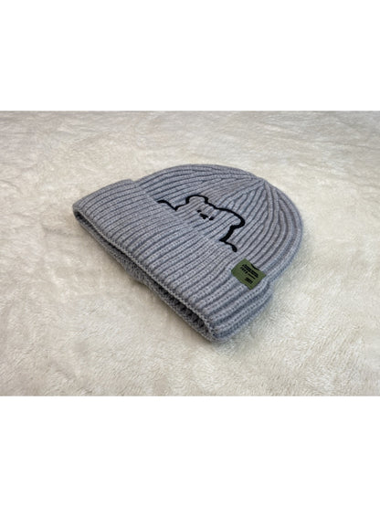 Haila - Winter Bear Embroidery Knitted Beanie