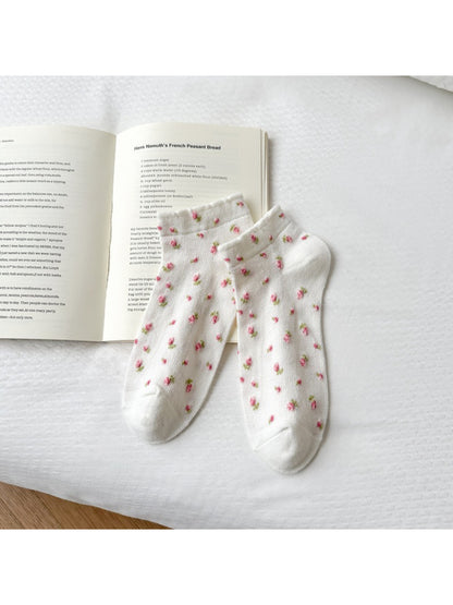 Rufia - Floral Blue White Crew Socks product image 3