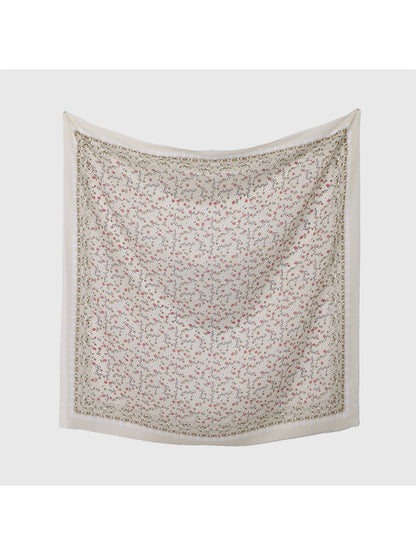 Scarvii - Vintage Border Print Square Scarf