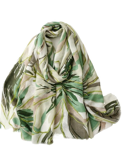 Scarvii - Elegant Orchid Floral Print Scarf