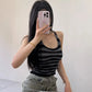 Vesty -  Striped Backless Halter Top - Soft & Sexy