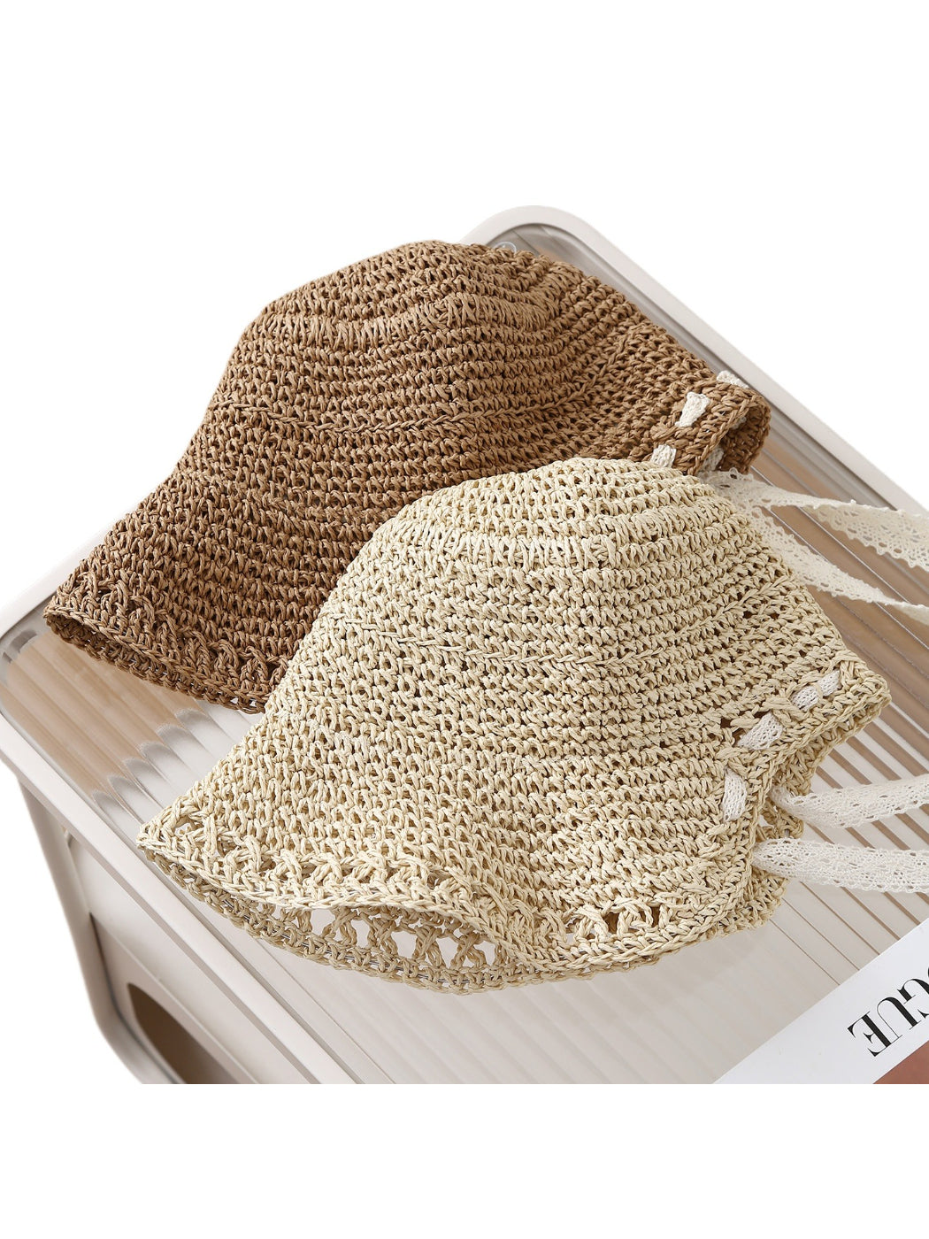 Lightweight Crochet Detail Bucket Hat