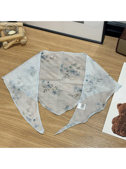 Scarvii - Spring Floral Print Sweet Triangle Bandana