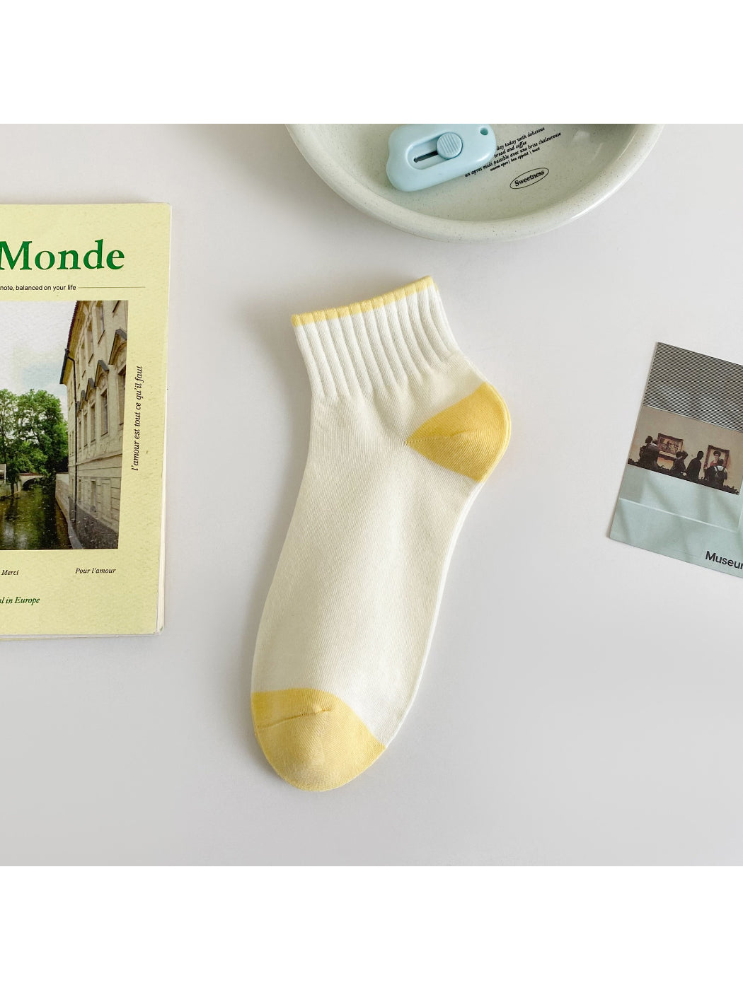 Rufia - Contrast Tip Ribbed Crew Socks product image 7
