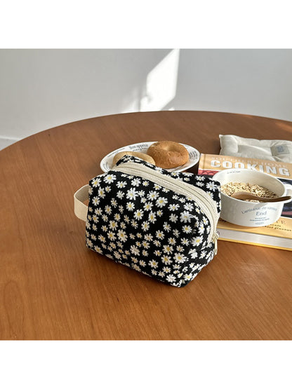 Cosbai - Vintage Floral Zipper Makeup Pouch