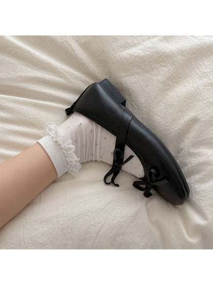 Rufia - White Sweet Style Casual Ankle Socks