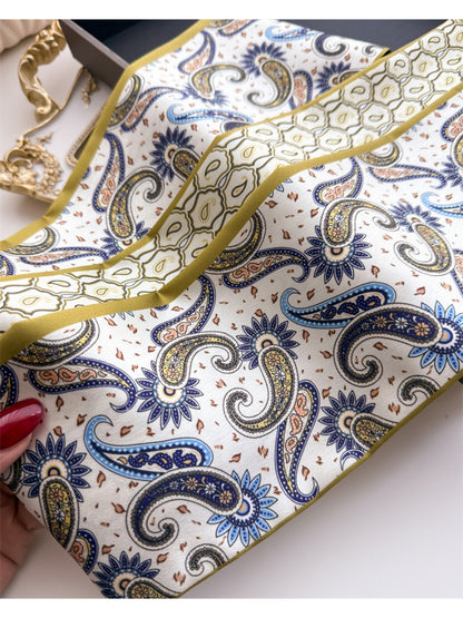 Scarvii - Paisley Border Skinny Scarf