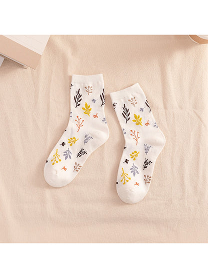 Rufia - Botanical Pattern Crew Socks