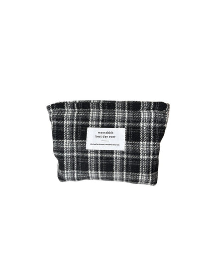 Cosbai – Vintage Plaid Toiletry & Cosmetic Bag