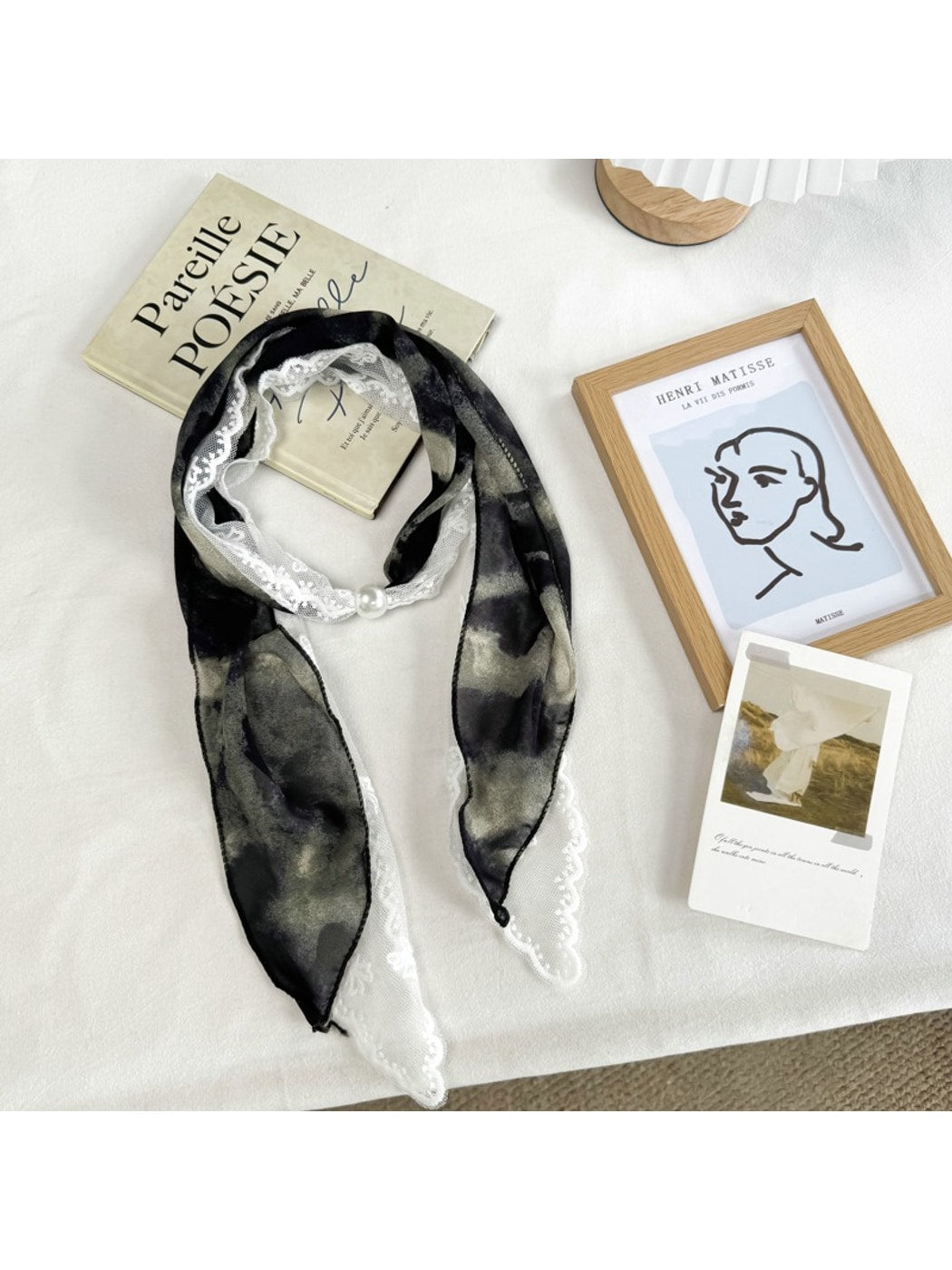 Scarvii - Fashion Lace Patchwork Long Narrow Scarf