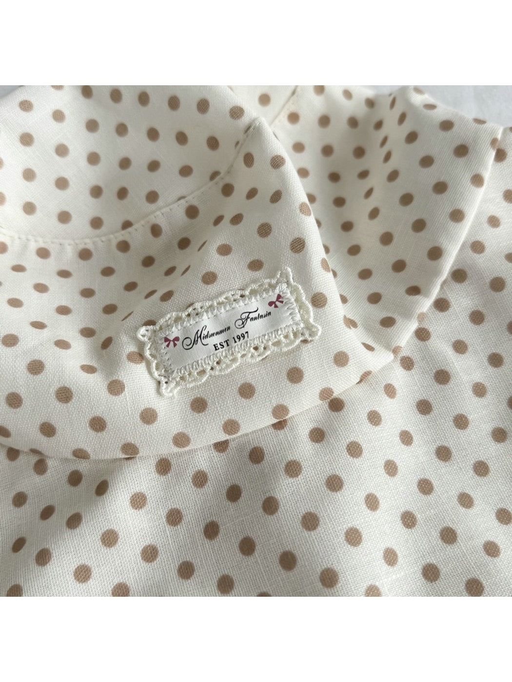 Haila - Ruffle Brim Polka Dot Casual Bucket Hat