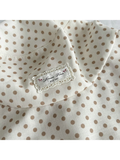 Haila - Ruffle Brim Polka Dot Casual Bucket Hat