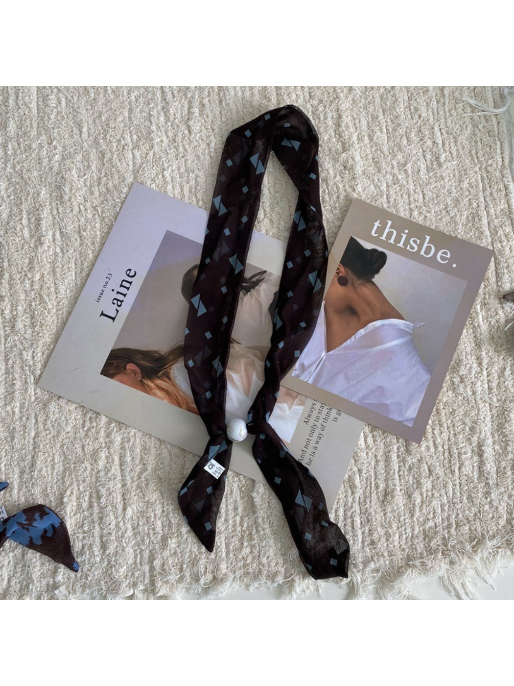 Scarvii Loop Bead Skinny Scarf