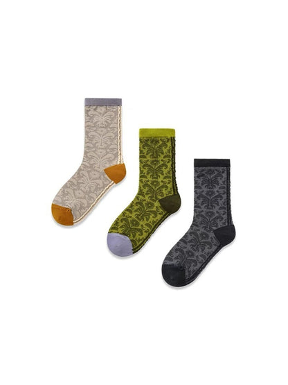 Rufia - Vintage Bloom Knit Crew Socks