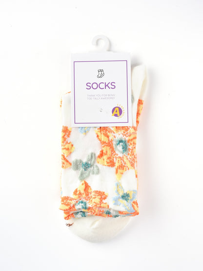 Rufia – Capsule Bold Bloom Pattern Crew Socks