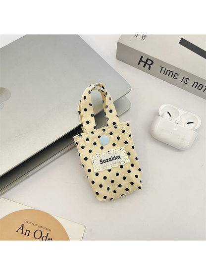 Cosbai - Polka Dot Lace Snap Pouch