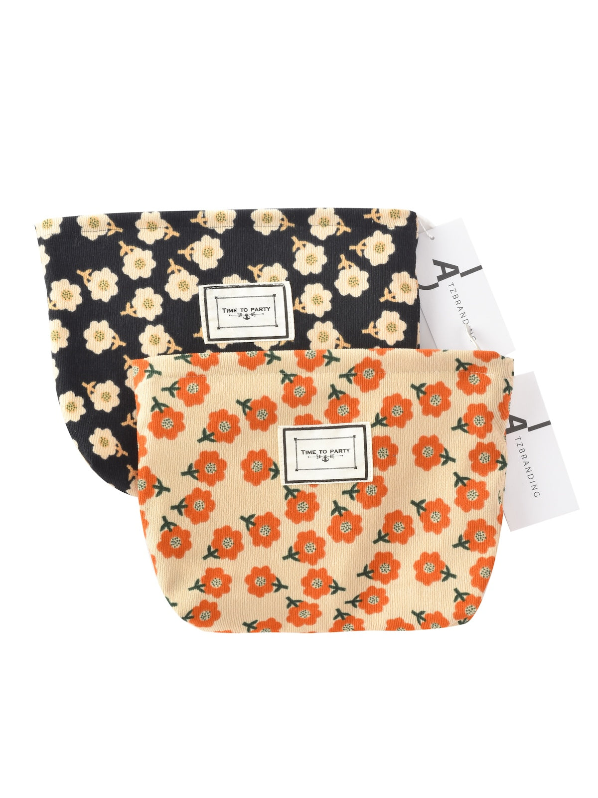 Cosbai - Vintage Floral Print Makeup Bag