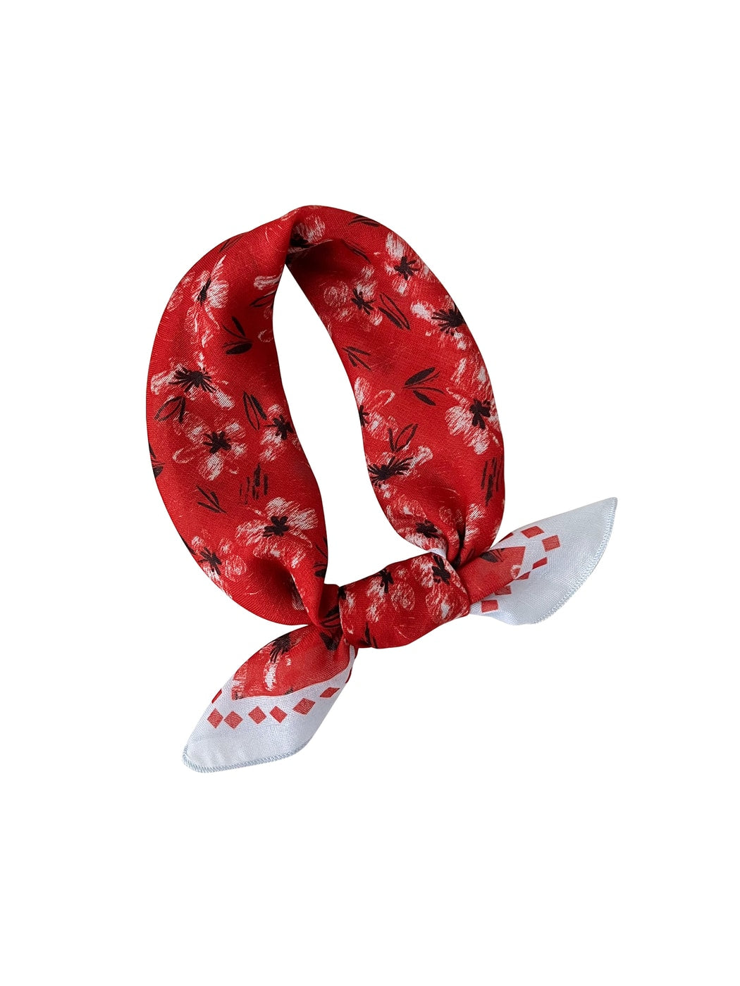 Scarvii - Fresh Floral Pattern Decorative Square Scarf