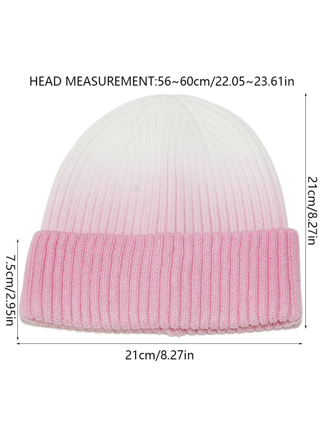 Haila Ombre Ribbed Knit Beanie