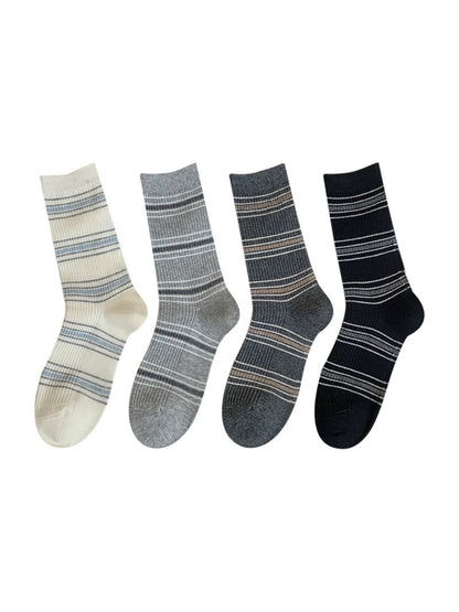 Rufia - Linear Pattern Crew Socks