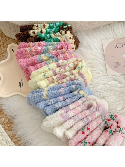 Rufia - Thick Coral Fleece Cozy Winter Socks