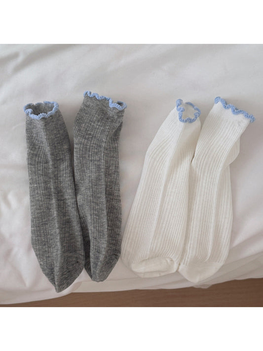 Rufia - Soft Ribbed Frill Ankle Socks product image 1