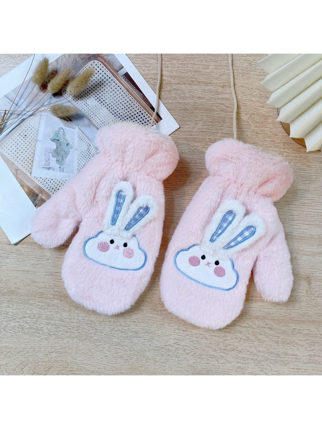 Gloving - Cartoon Bunny Plush Winter Mittens