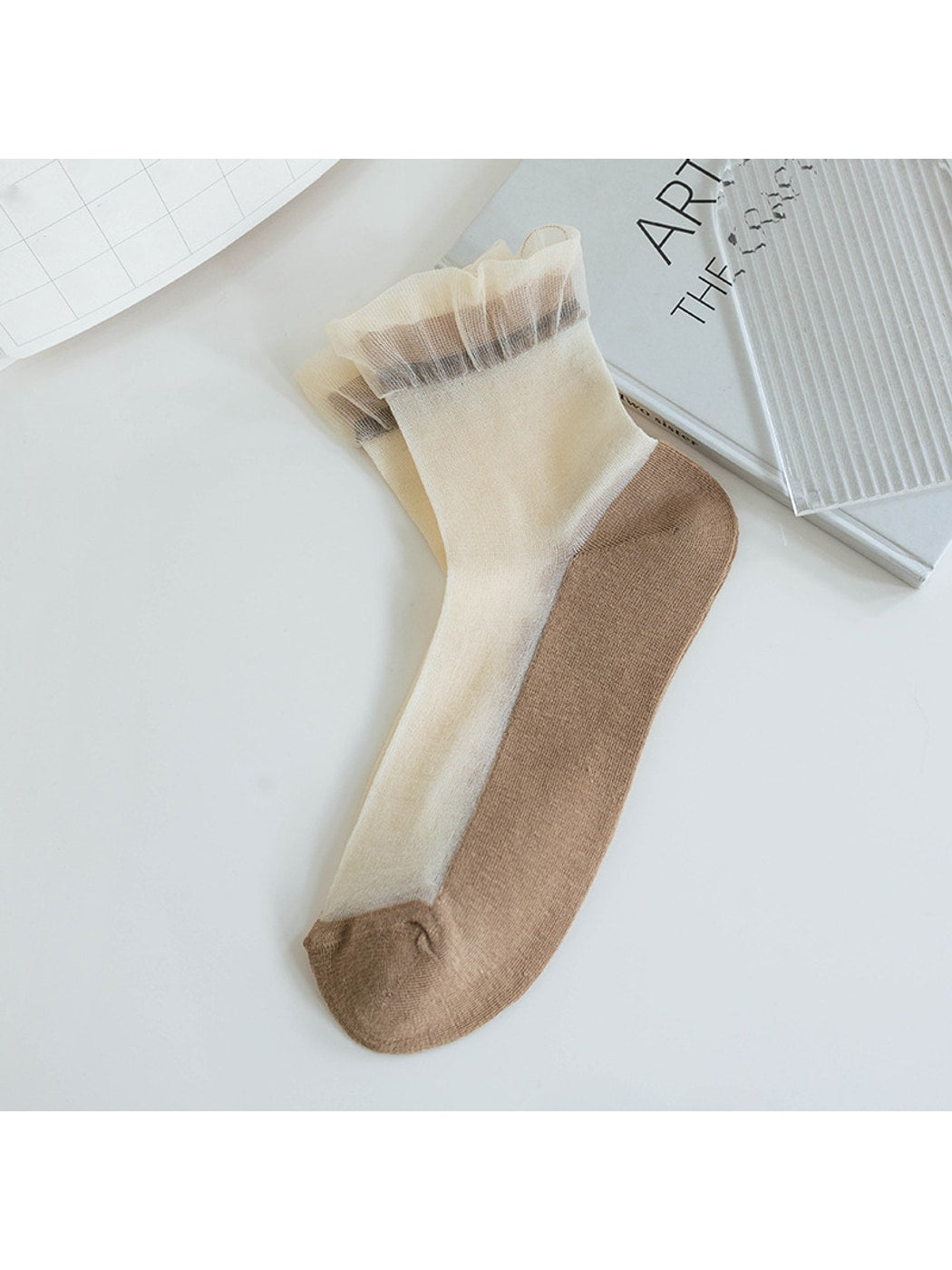 Rufia - Casual Ruffle Trim Crew Socks