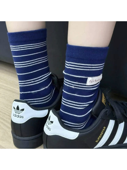 Rufia - Lightweight Thin Stripe Crew Socks