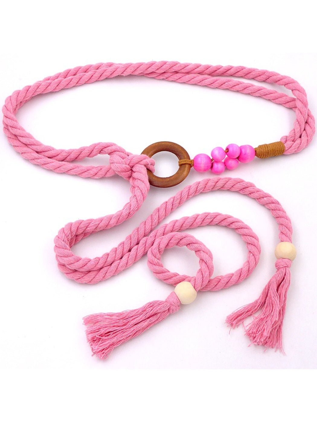 Beco Vibrant Braided Beads Ring Detail Waist Belt alternate product view
