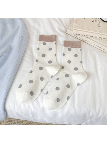 Rufia - Contrast Cuff Polka Crew Socks product image 3