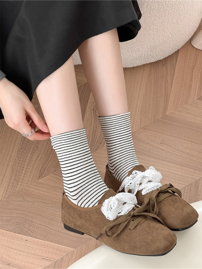 Rufia - Soft Knit Stripe Crew Socks