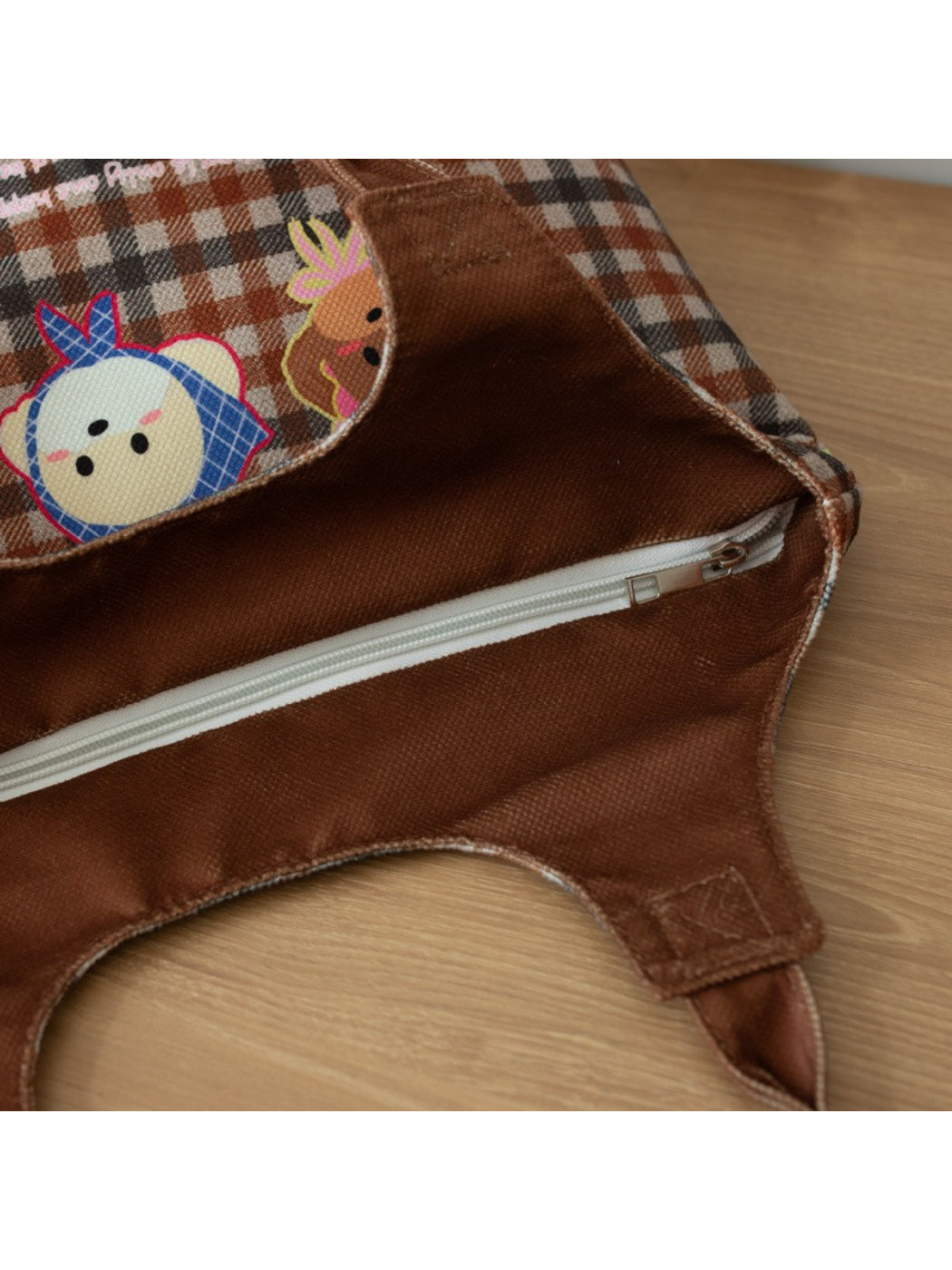 Cosbai - Plaid Puppy Friends Everyday Tote Bag