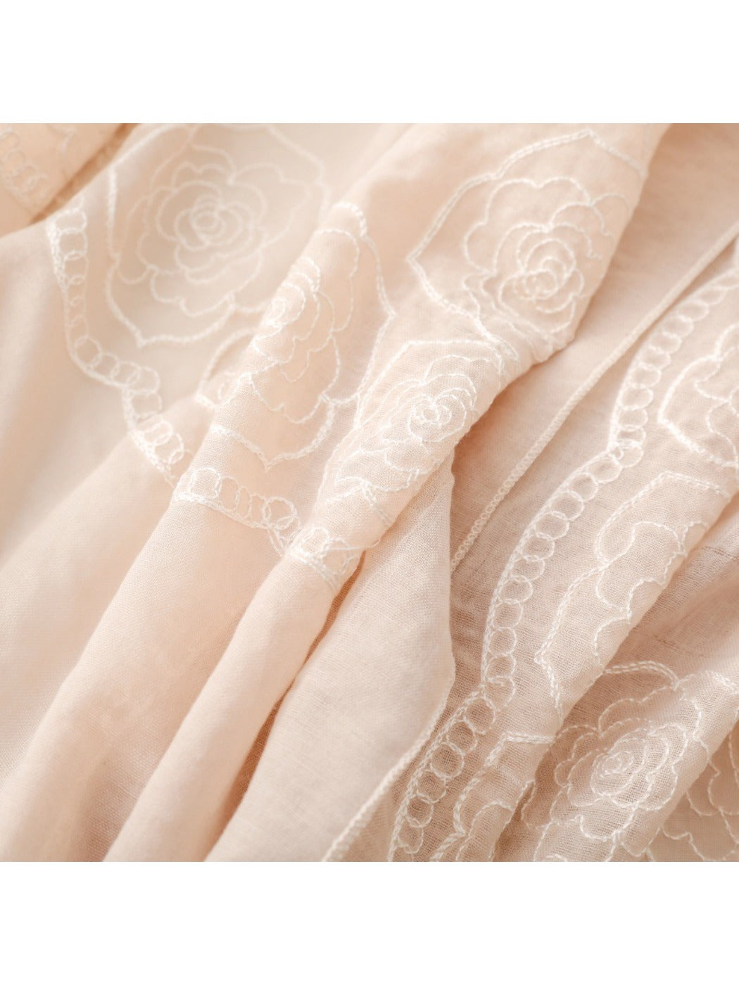 Scarvii - Elegant Scarf & Shawl with Rose Embroidered