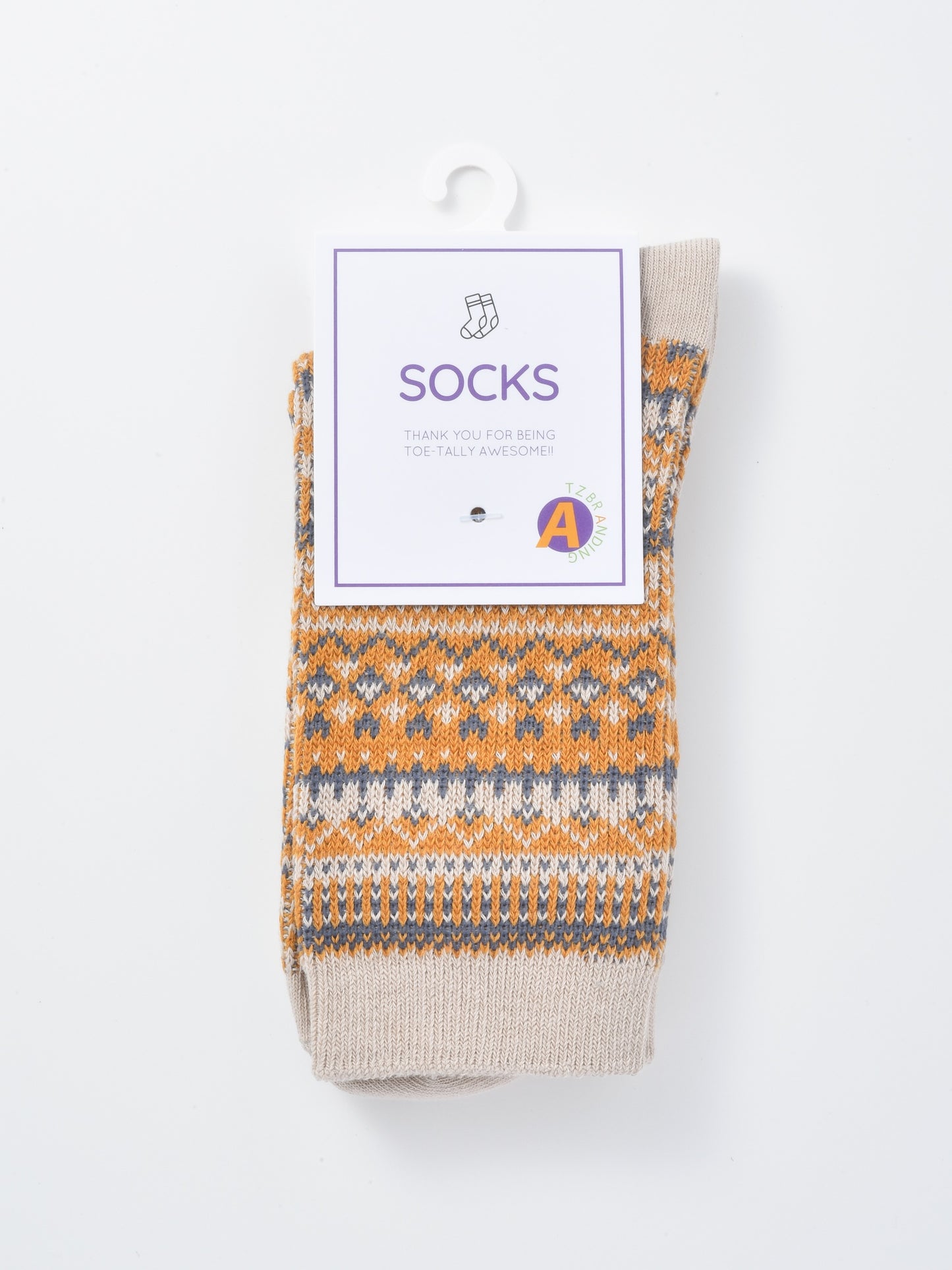Rufia - Curved Pattern Mid-Calf Socks