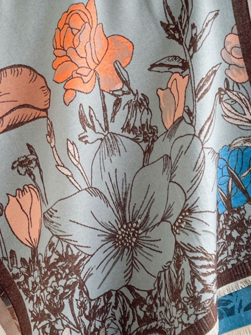 Scarvii - Reversible Floral Print Scarf & Shawl