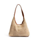 Cosbai - Spacious Light Brown Minimalist Woven Shoulder Bag