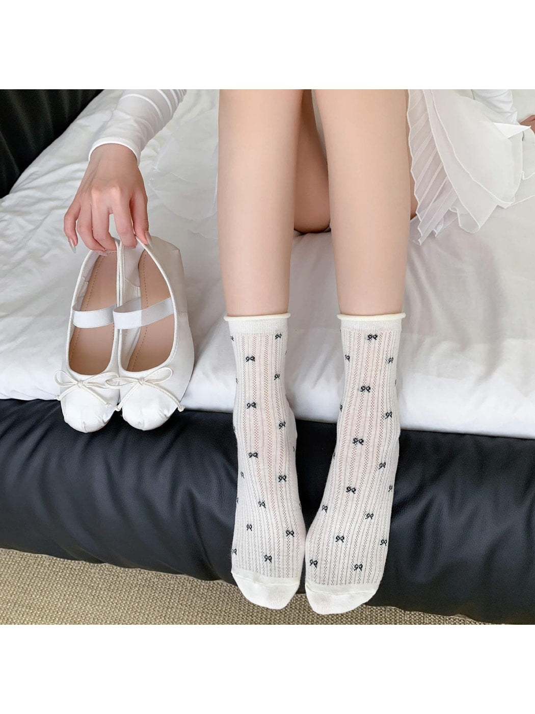 Rufia - Sweet Style Bow Pattern Socks