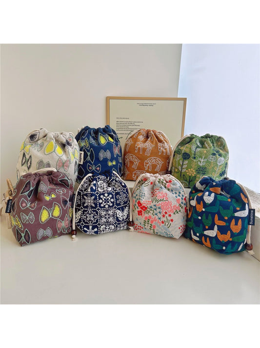 Cosbai - Woven Drawstring Pouch