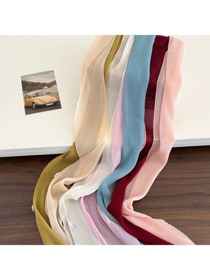 Scarvii - Elegant Narrow Solid Color Scarf