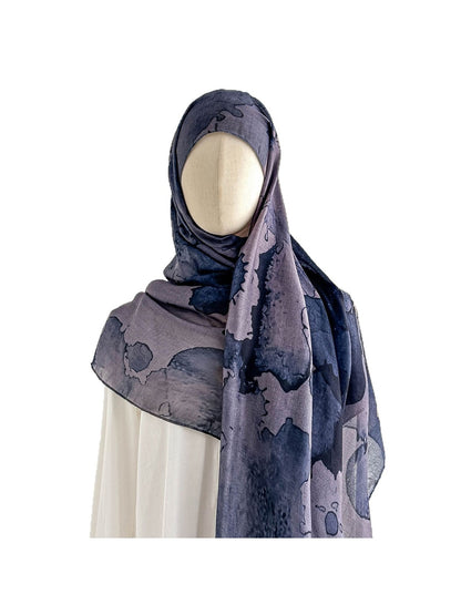 Scarvii - Retro Wave Print Summer Wrap Scarf