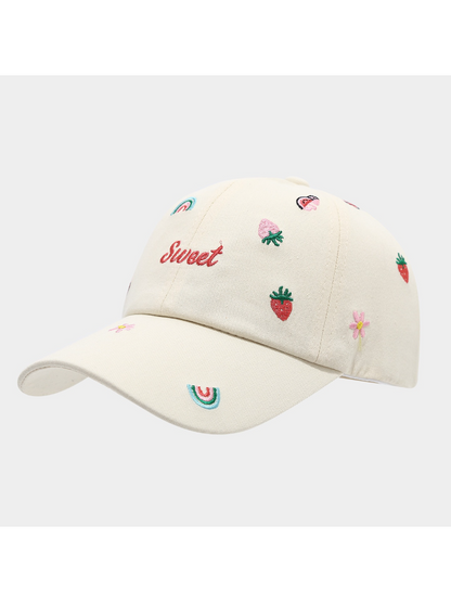 Haila - Fruit and Rainbow Embroidered Baseball Cap