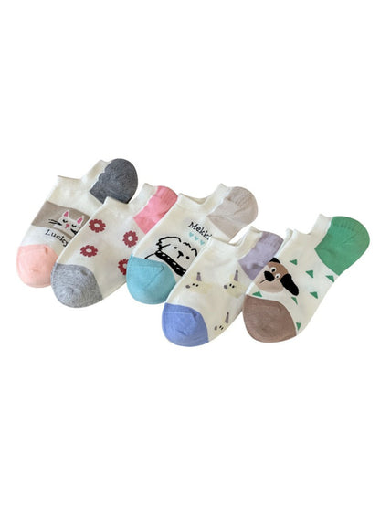 Rufia - Playful Cat and Dog Knit Ankle Socks product image 2