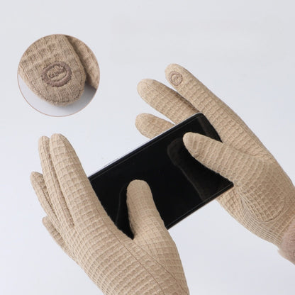 Gloving Winter Warm Waffle Knit Gloves glove shape