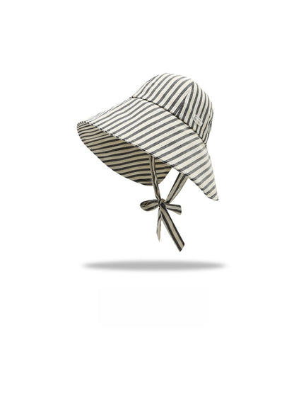 Haila - Striped Wide Brim Bucket Hat