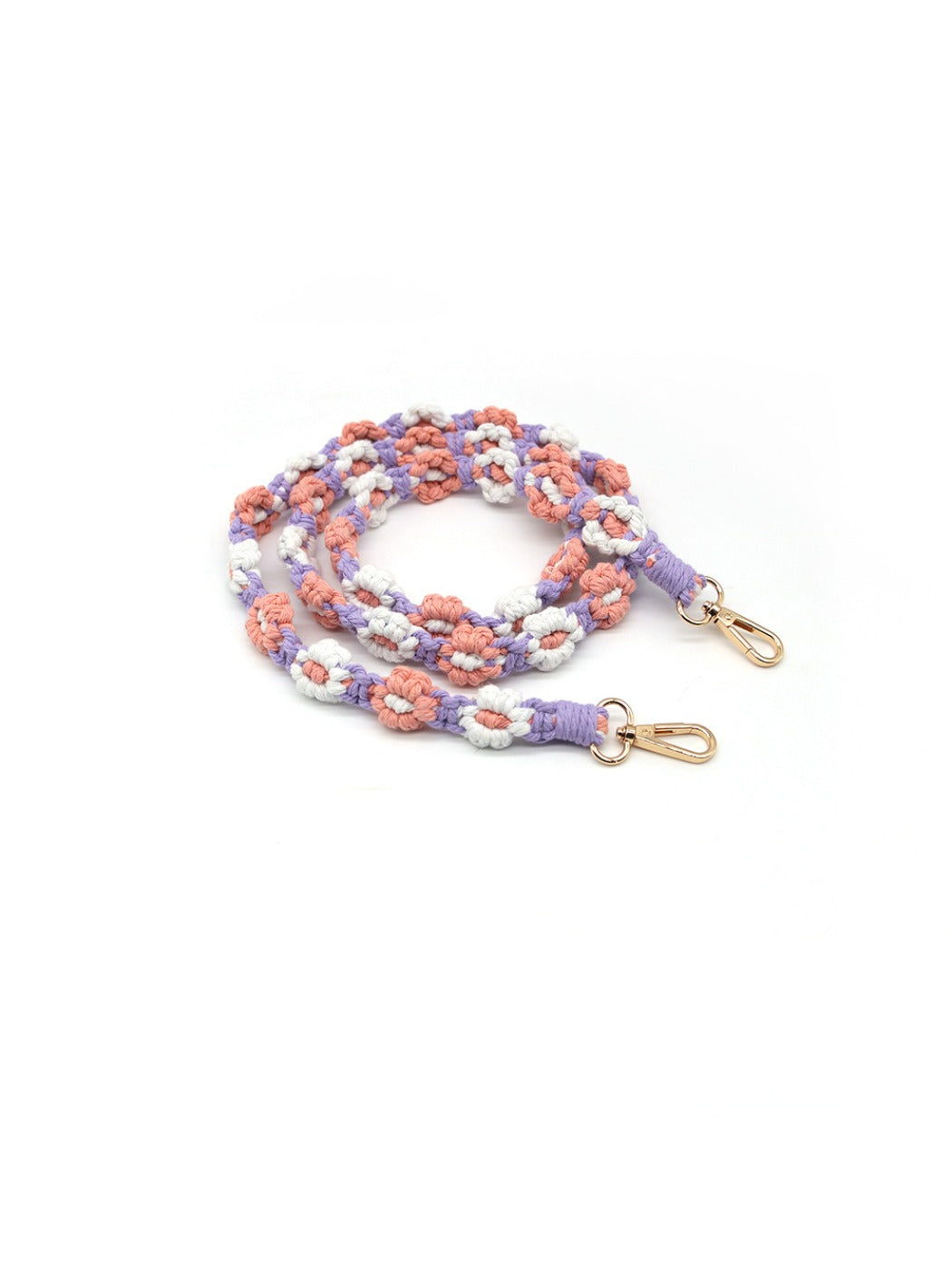 Koco Crochet Daisy Phone Lanyard & Keychain showing floral motif