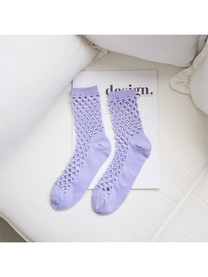 Rufia - Openwork Panel Crew Socks