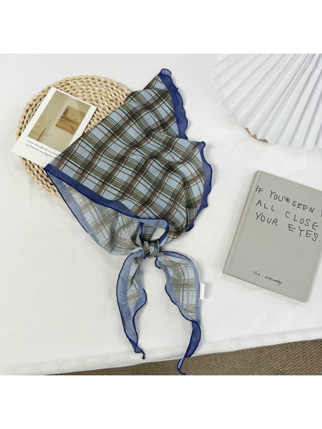 Scarvii - Elegant Plaid Fashion Triangle Bandana