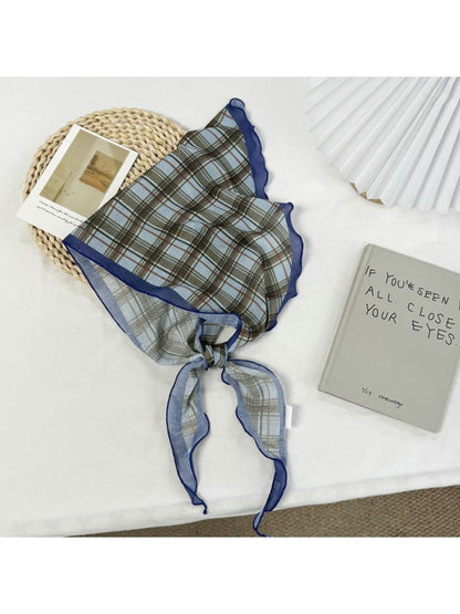 Scarvii - Elegant Plaid Fashion Triangle Bandana