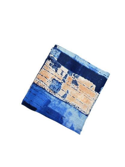 Scarvii - Retro Abstract Patchwork Print Square Scarf